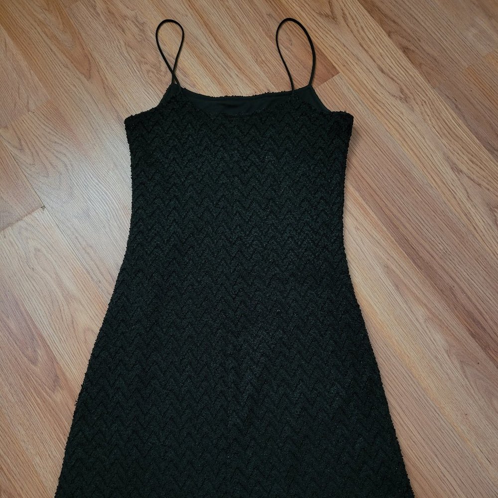 Black Dress Summer night Size Medium Sleeveless Polyester Spandex